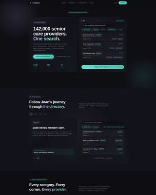 Senior Care Membership Site Landing Page Template
