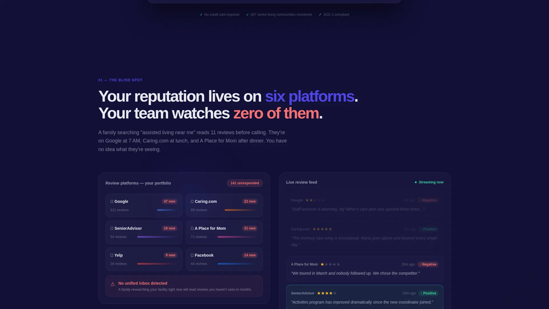 Senior Care Software & SaaS Reviews Website Template