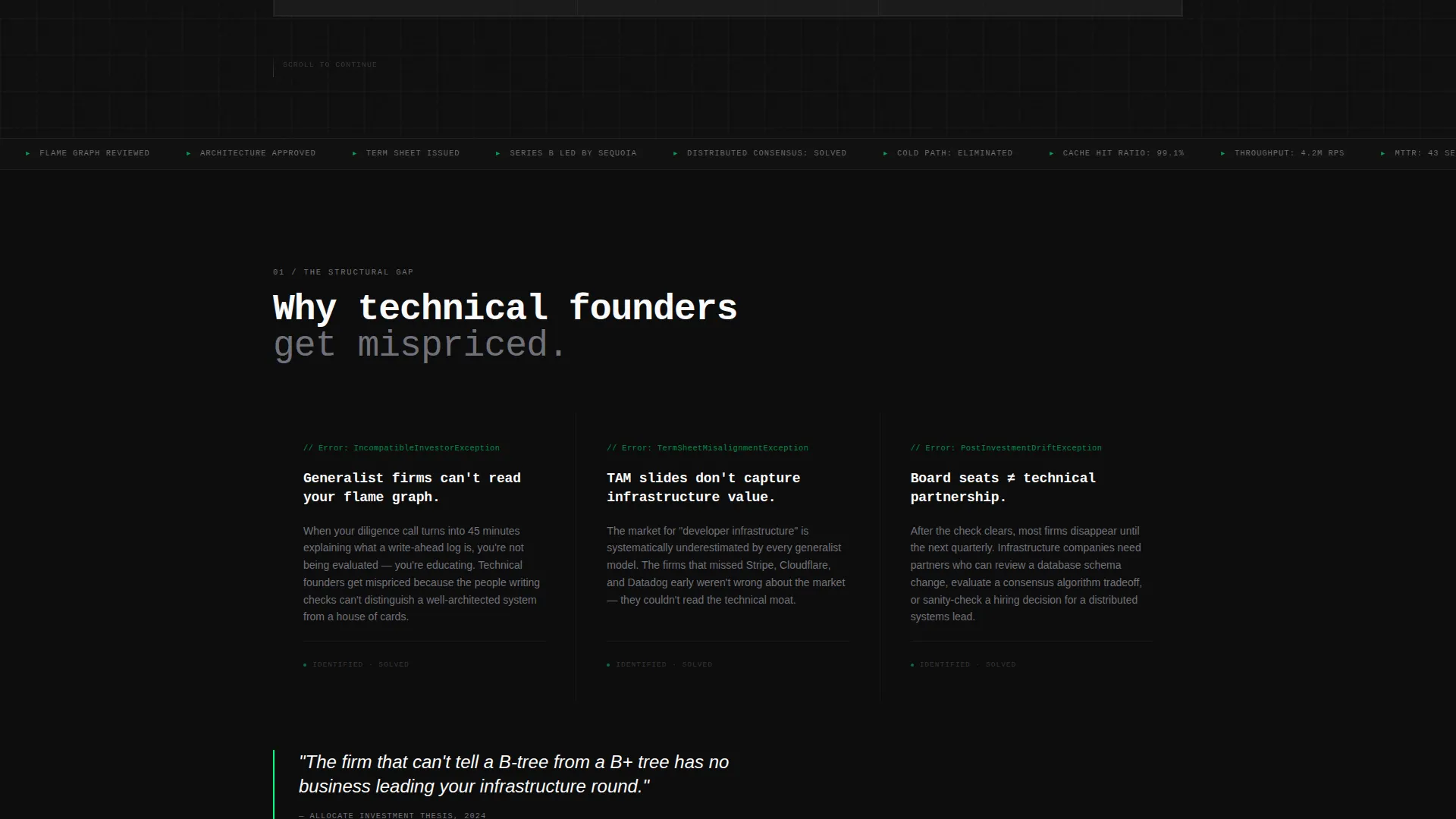 Pitch Deck & Investor Page Professional Website Template