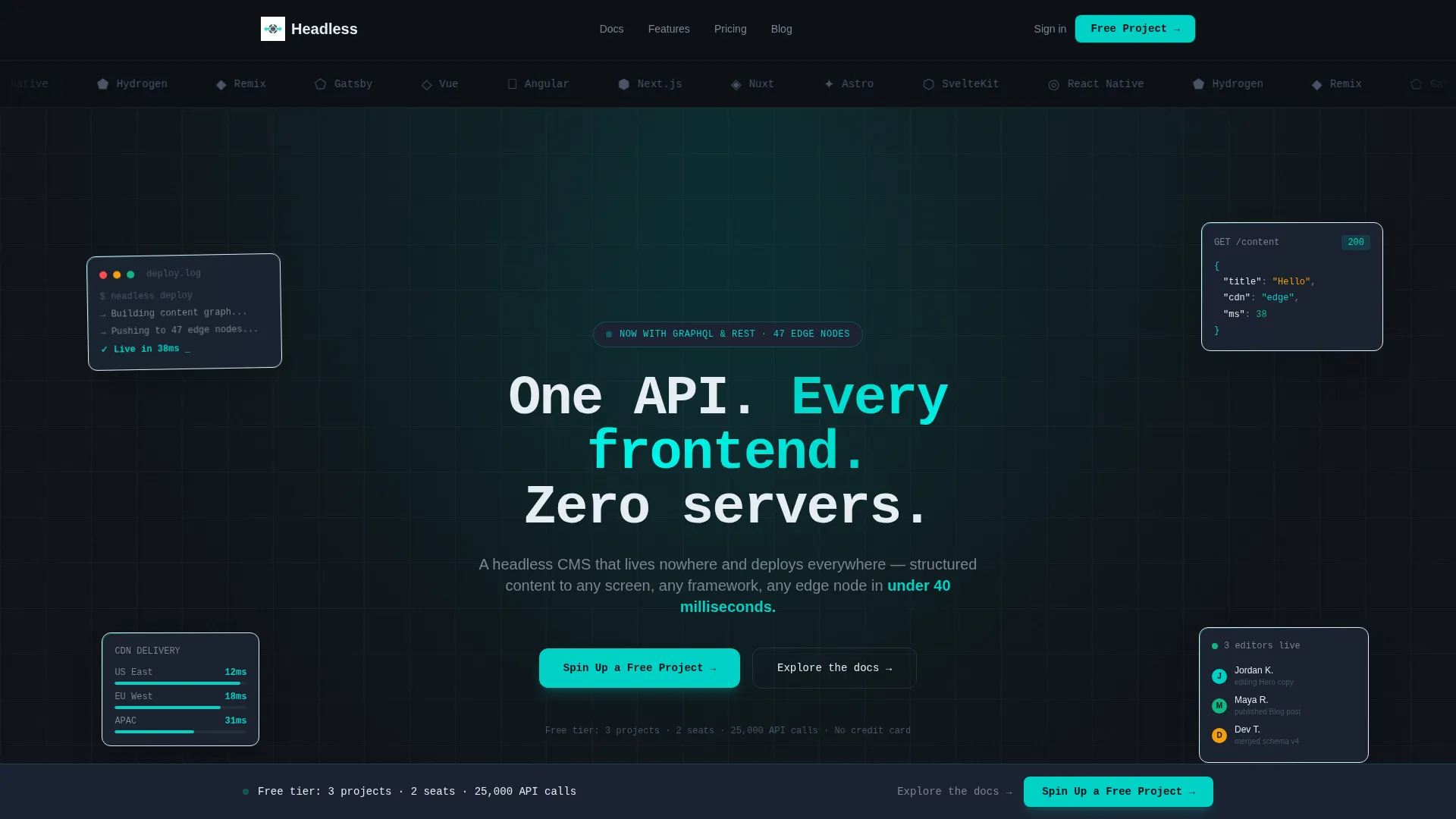 Serverless Enterprise Software Professional Website Template