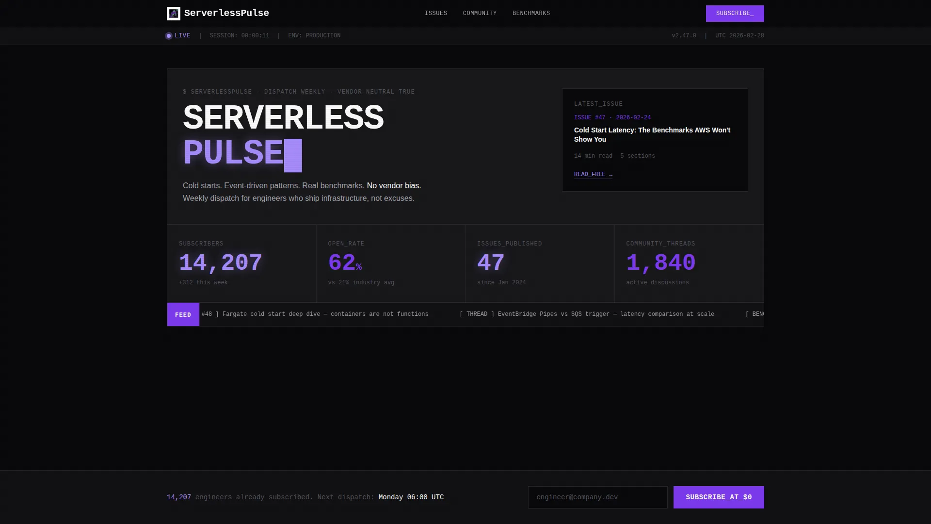 Serverless Computing Technology Professional Website Template