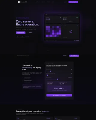 Serverless Enterprise Software Specialist Cost Calculator Website Template