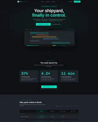 Shipyard Vertical SaaS Booking Website Template