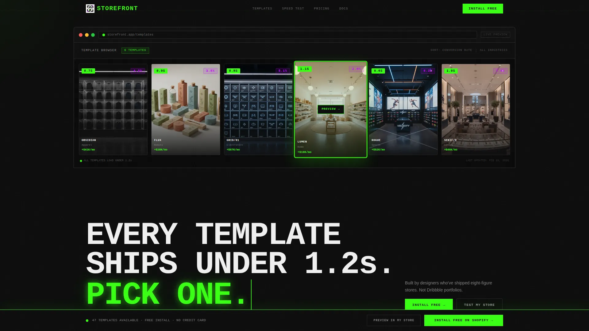 Conversion Tested Shopify | Free Website Template | Rocket