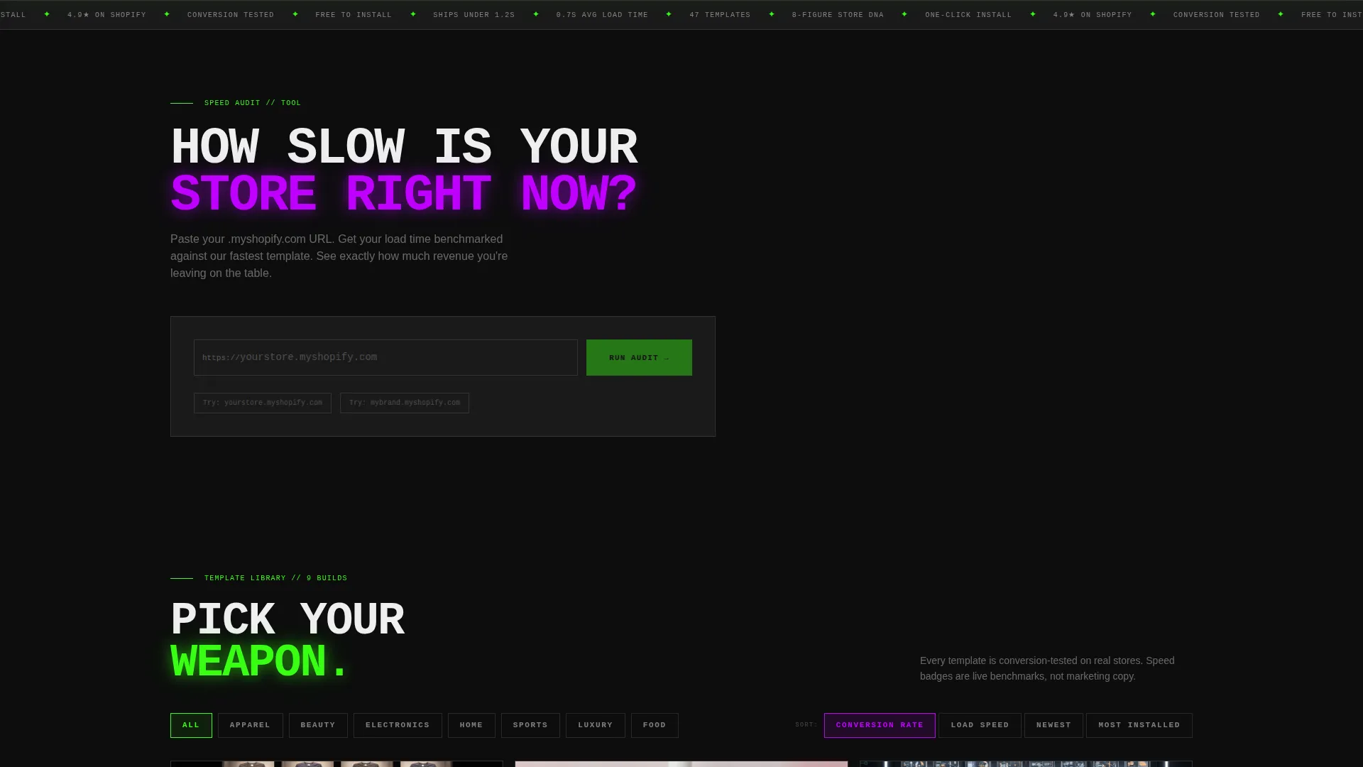 Conversion Tested Shopify | Free Website Template | Rocket
