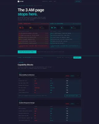 Site Reliability Engineering Technology Professional Website Template