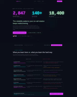 SRE Newsletter Landing Page Template