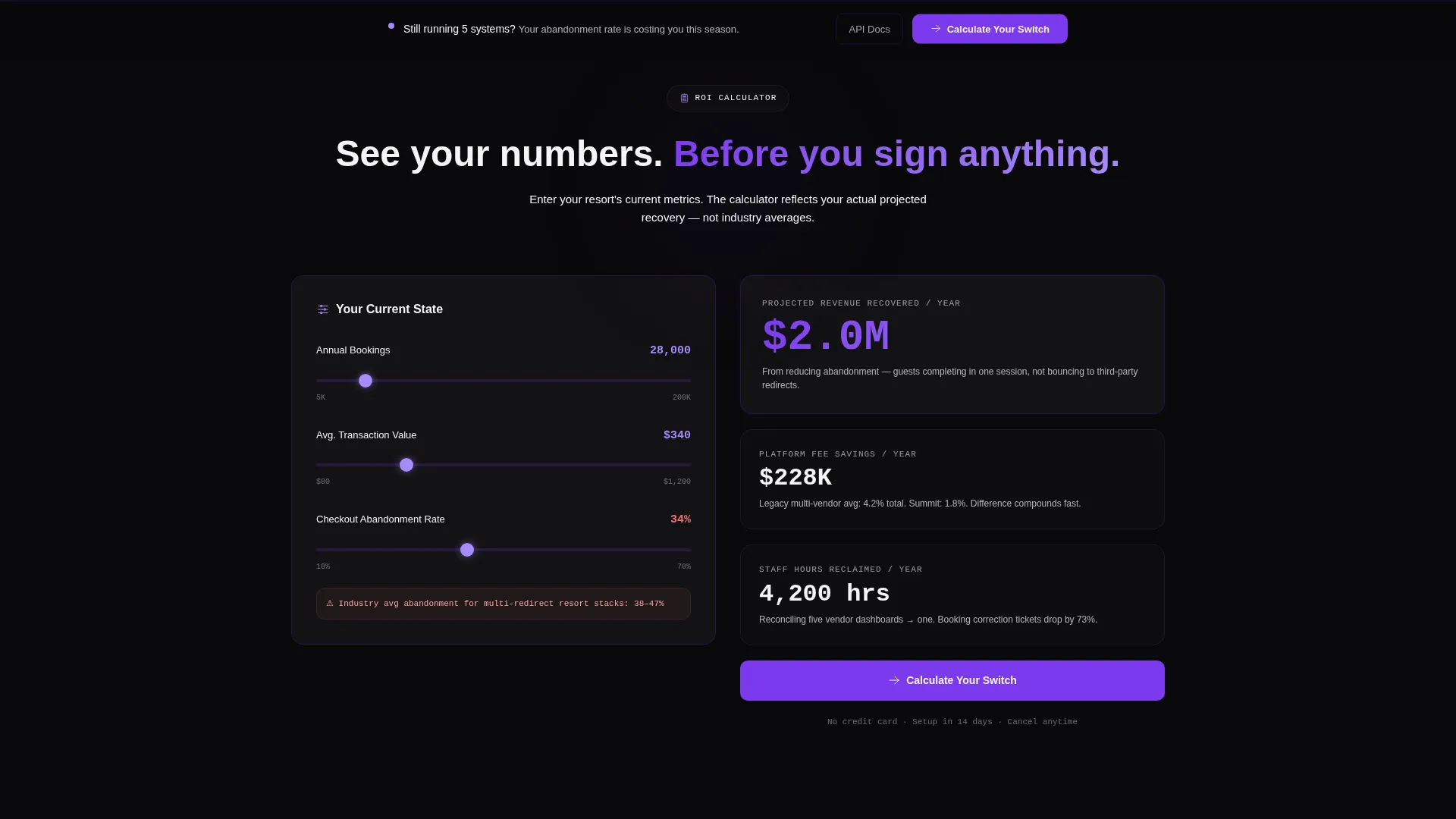 Ski Resort Vertical SaaS Booking Website Template