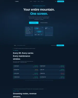 Ski Resort Vertical SaaS Professional Website Template