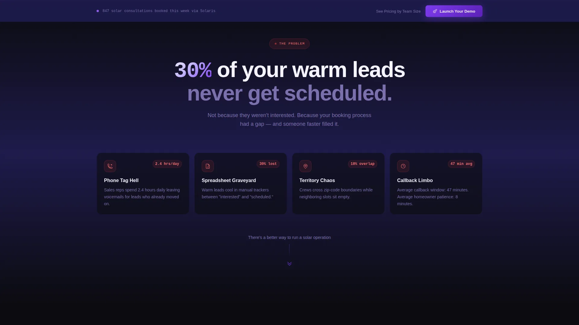Solar Energy Booking Landing Page Template
