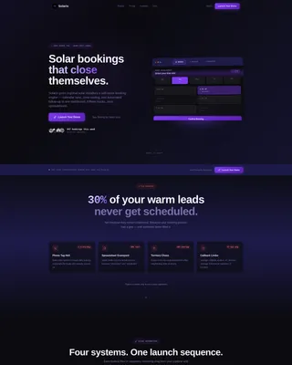 Solar Energy Booking Landing Page Template