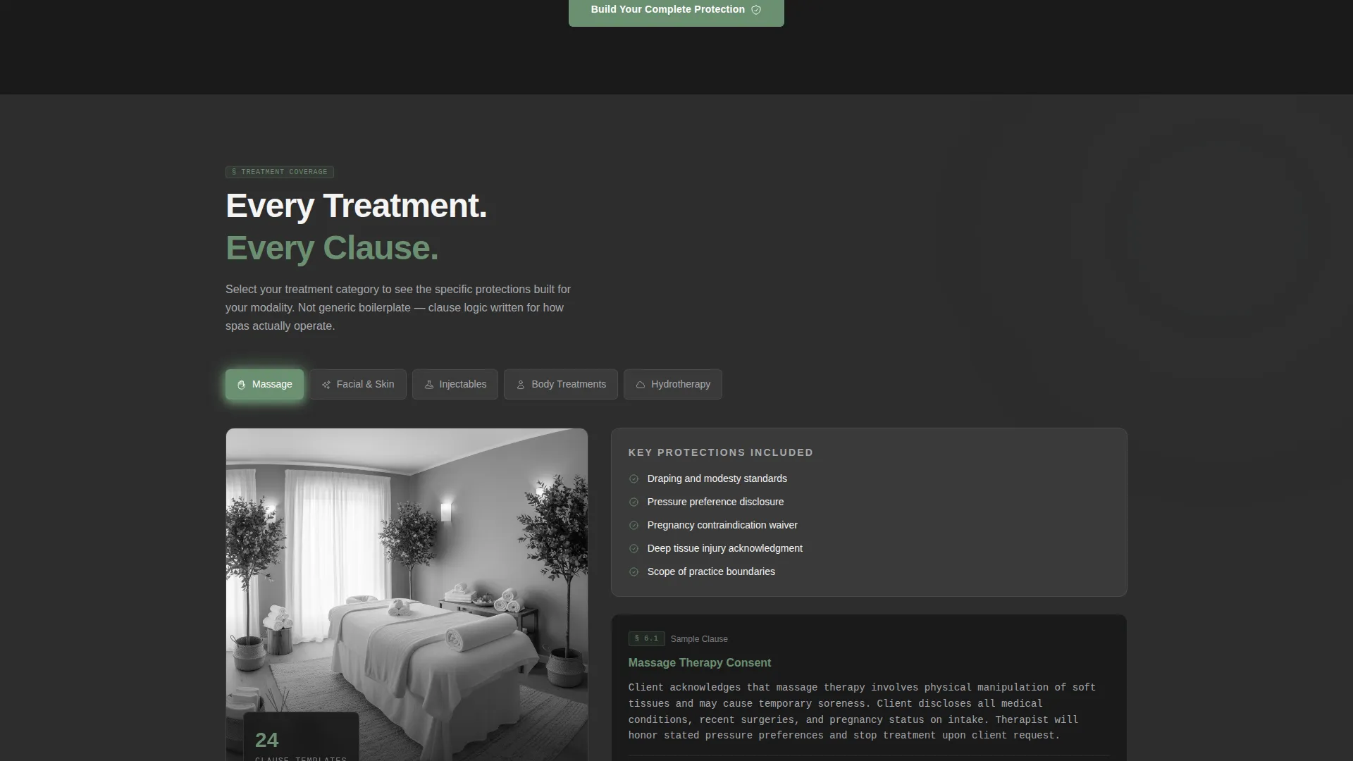 Authoritative Spa Landing Page Template