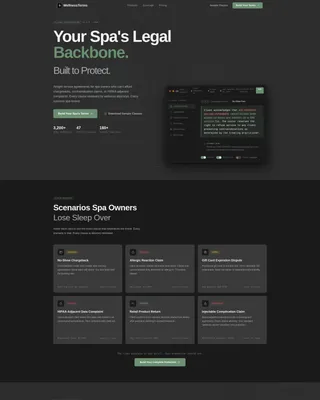 Authoritative Spa Landing Page Template