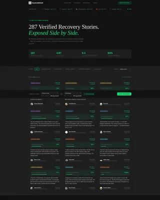 Data-Driven Wellness Testimonials Landing Page