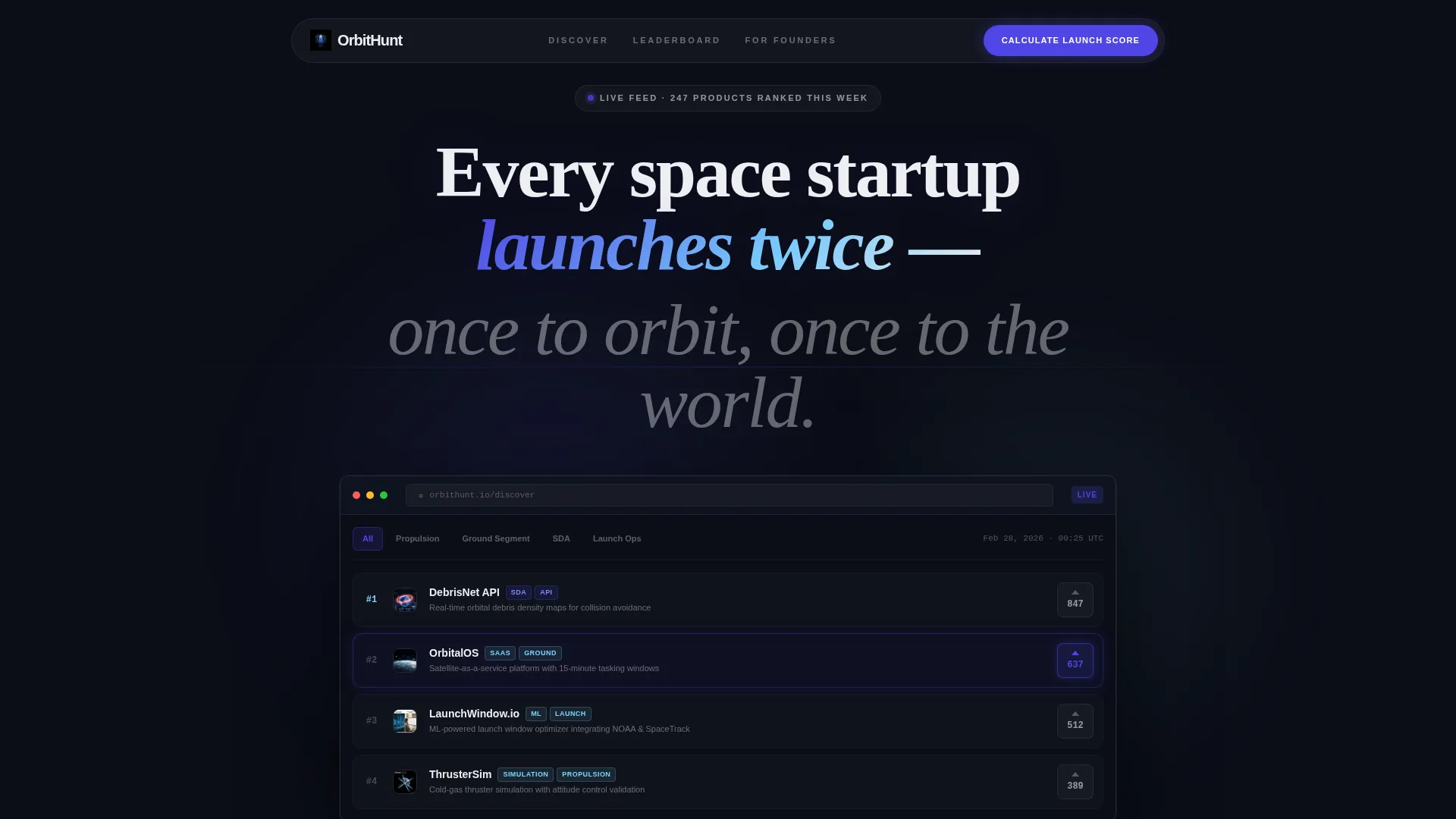 Powerful Spacetech Landing Page Template
