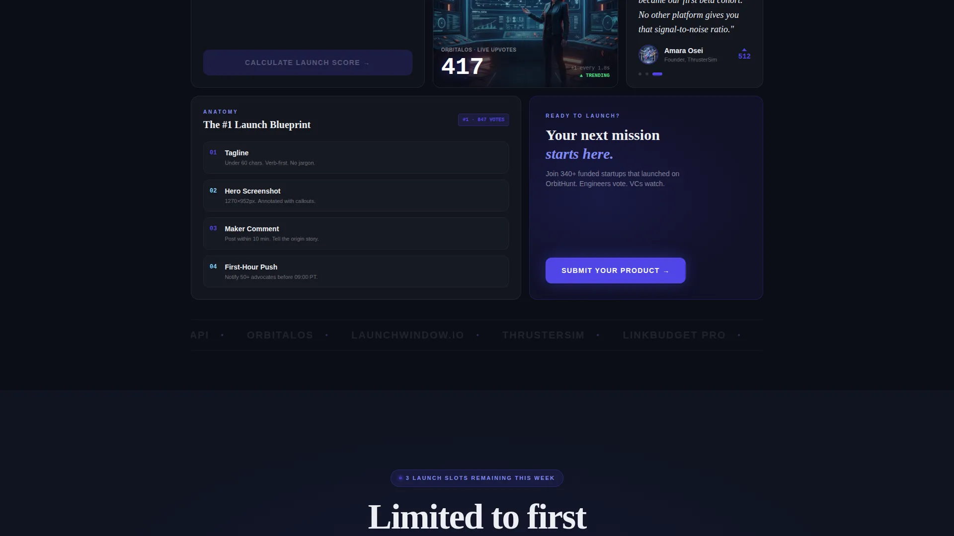 Powerful Spacetech Landing Page Template