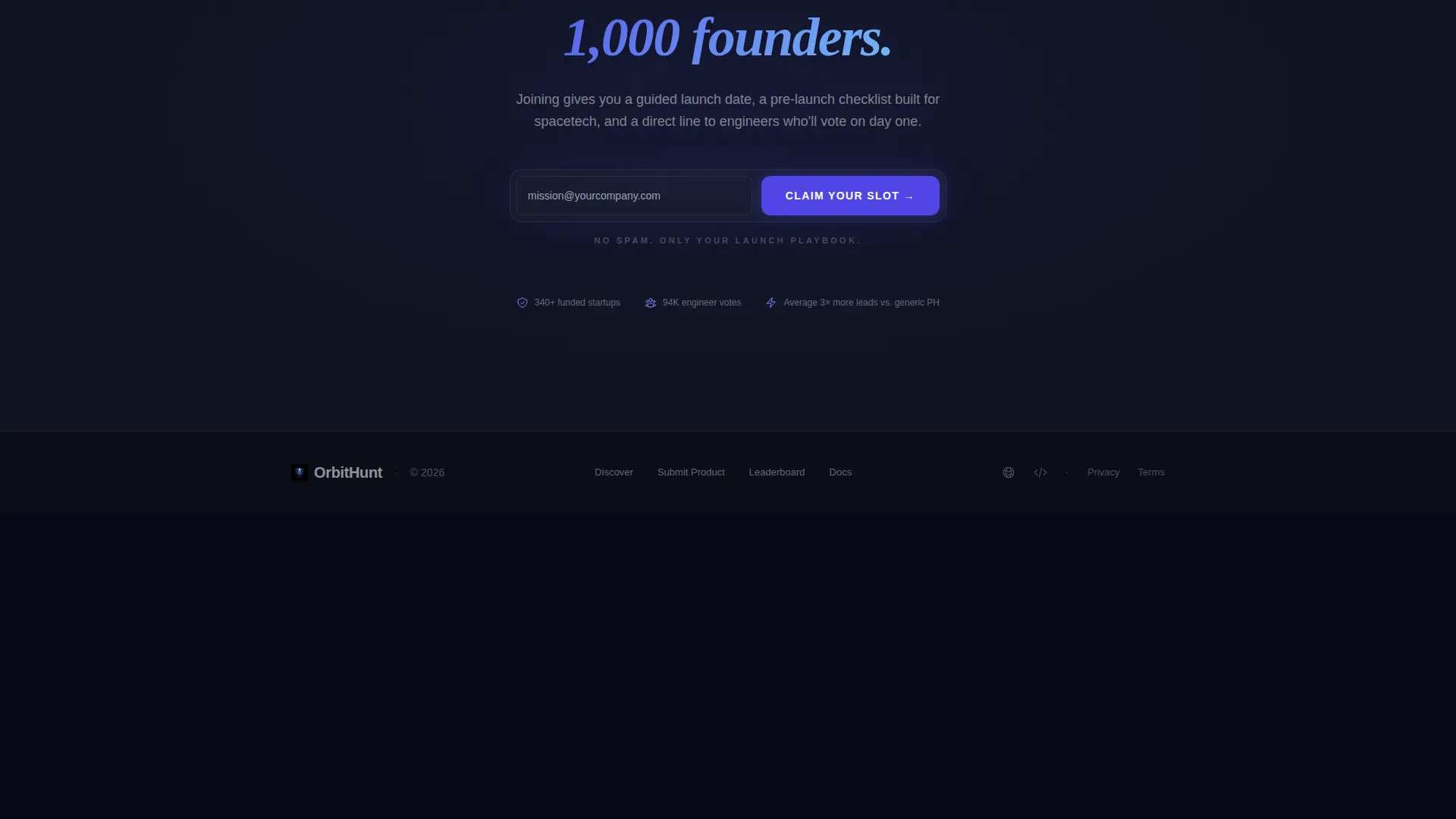 Powerful Spacetech Landing Page Template