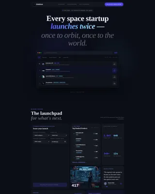 Powerful Spacetech Landing Page Template