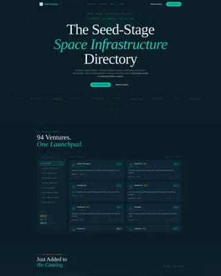 SpaceTech Startup Specialist Directory Website Template
