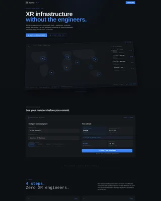 Managed Spatial Computing Landing Page Template