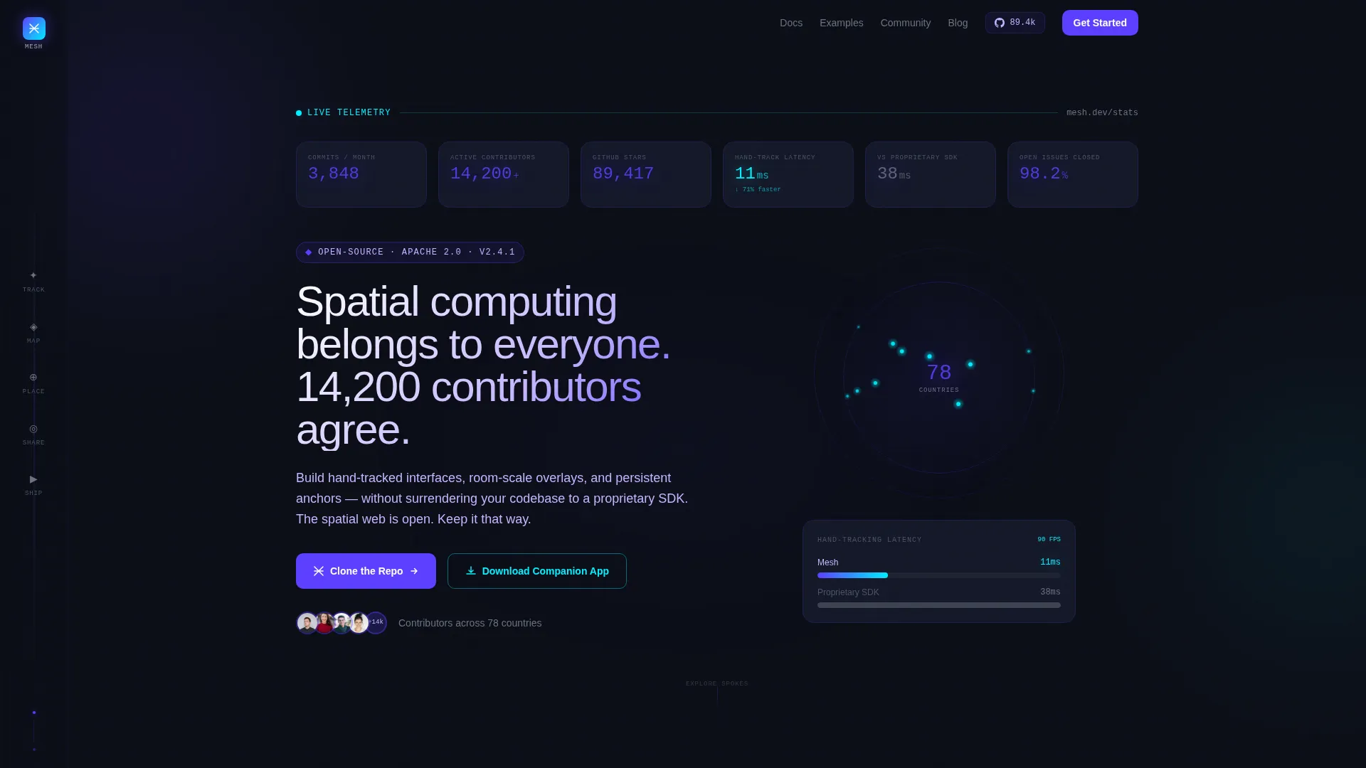 Spatial Computing Open Source Landing Page Template