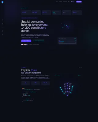 Spatial Computing Open Source Landing Page Template