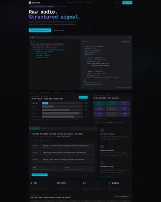 Speech Recognition Landing Page Template