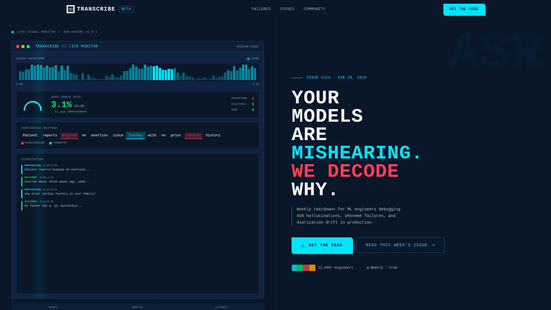 Speech Recognition Landing Page Template