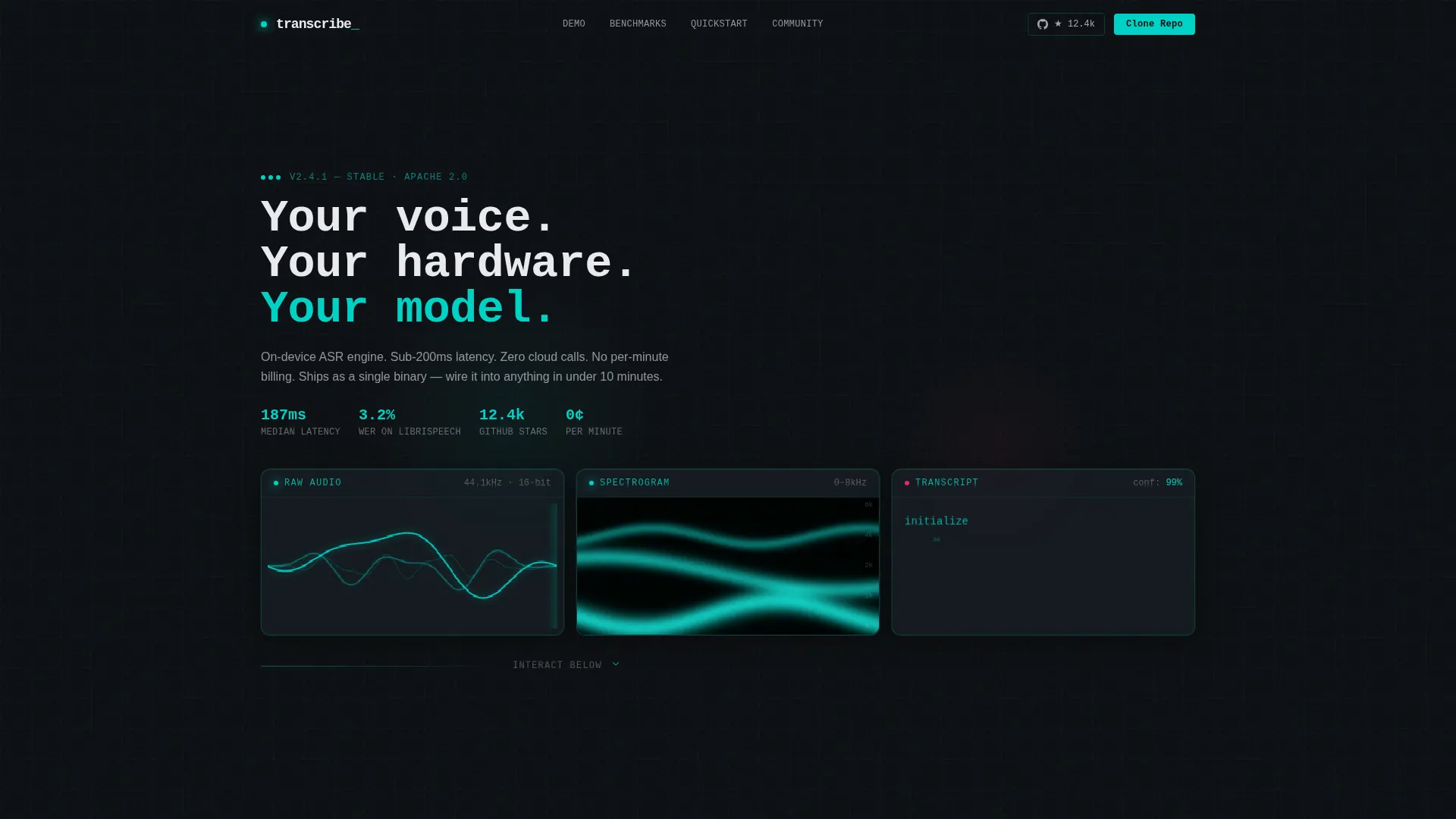 Speech Recognition Landing Page Template