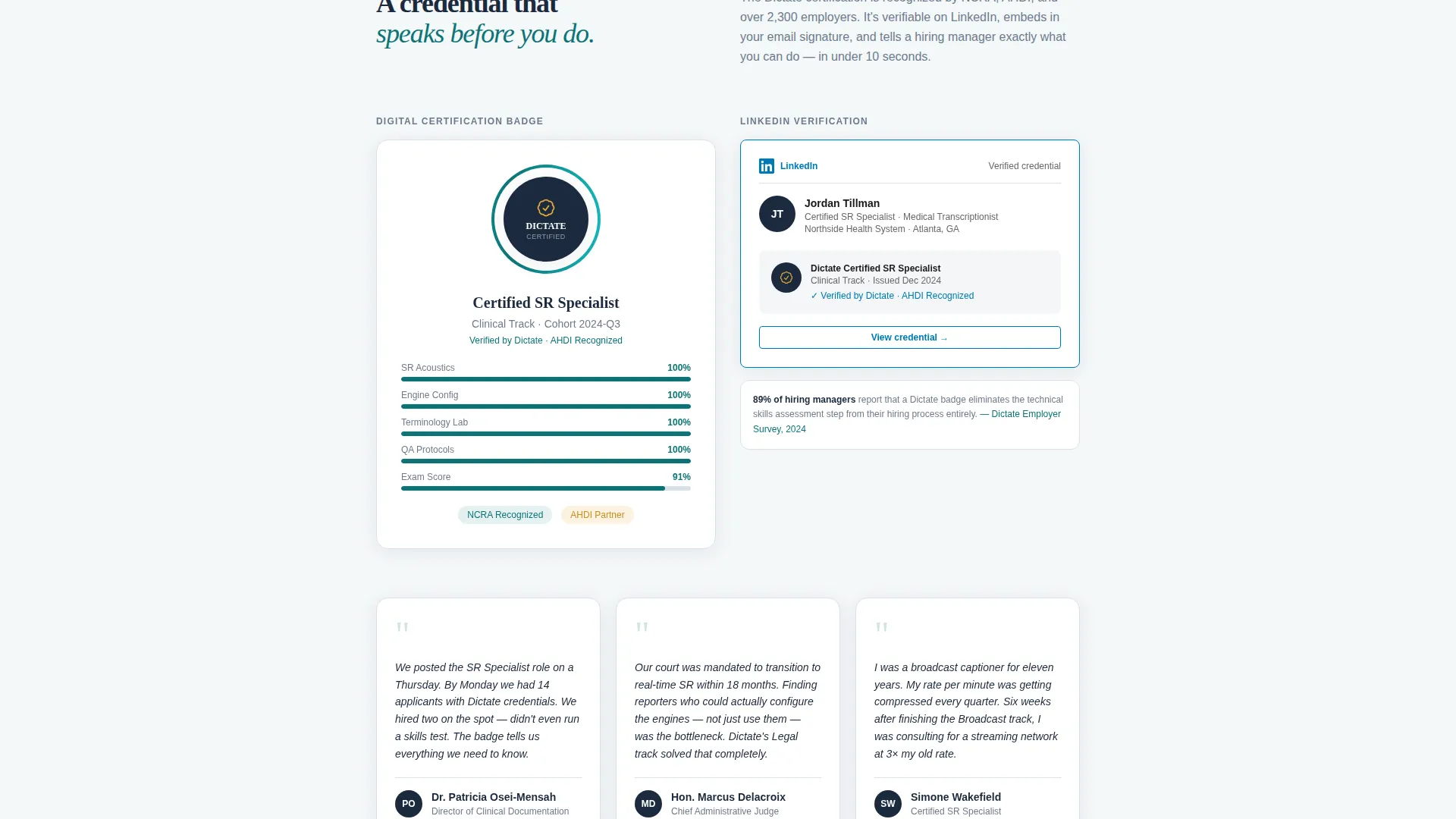 Premium Recognition Landing Page Template
