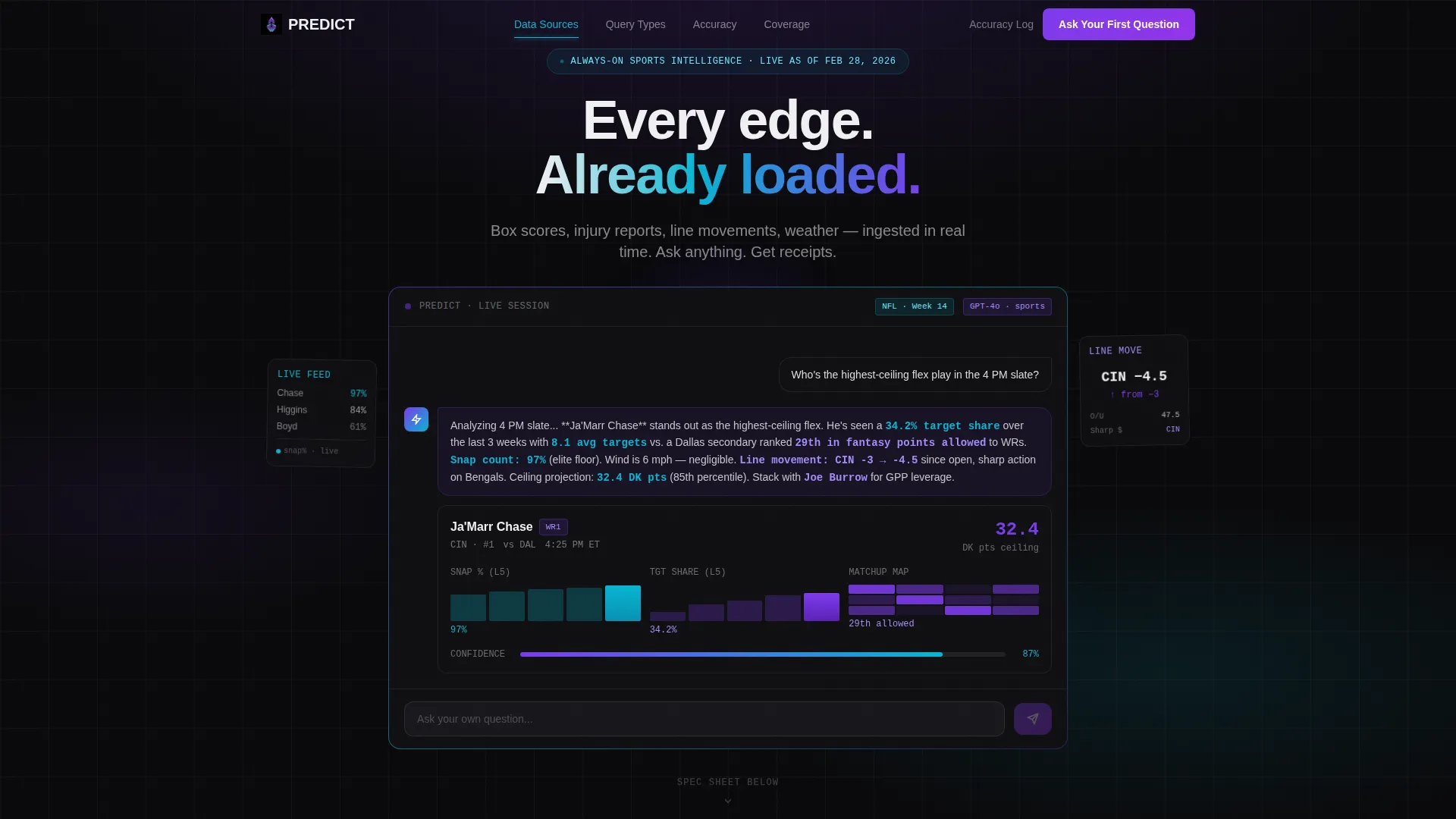 Sports AI Chatbot Landing Page Template