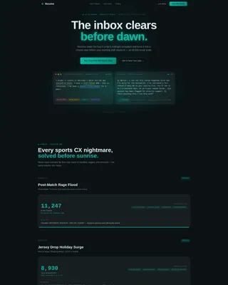 Sports AI Customer Service Landing Page Template