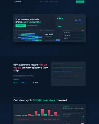 Sports AI Inventory Forecasting Landing Page Template