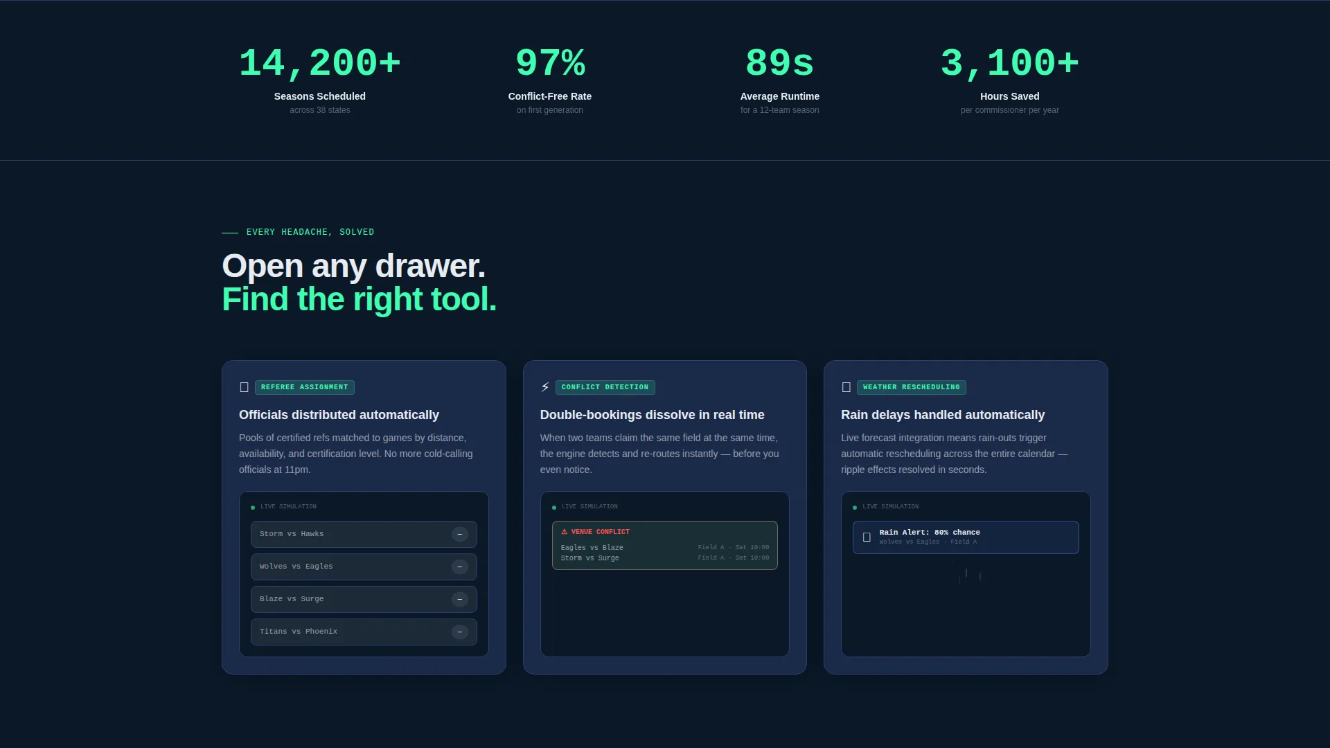 AI Sports Scheduling Assistant Landing Page Template