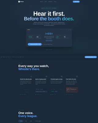 Sports AI Voice Assistant Landing Page Template