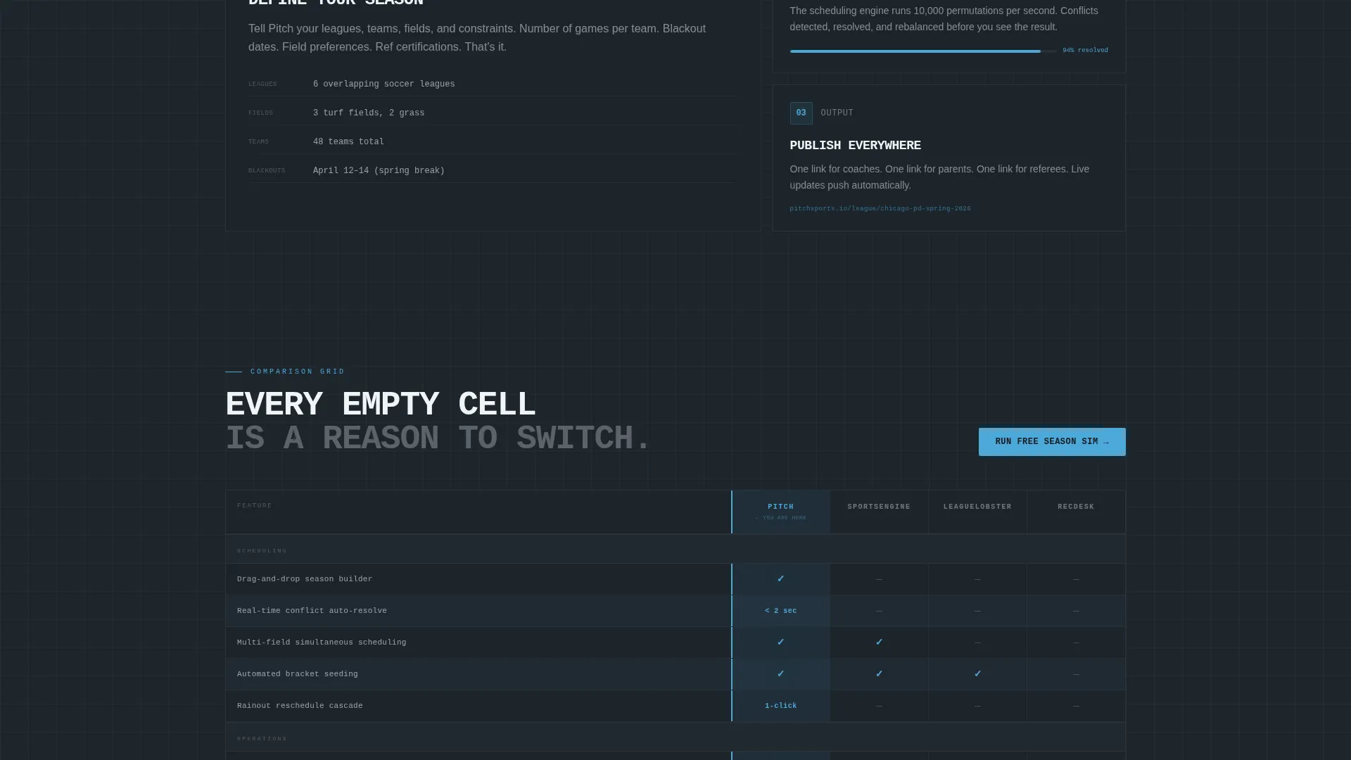 Sports Booking Software Landing Page Template