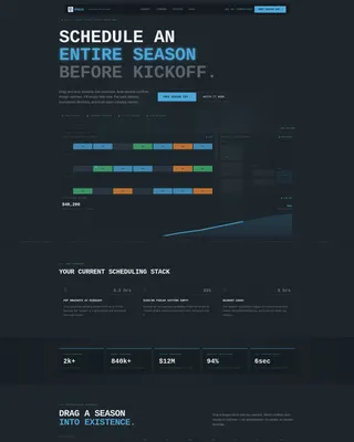 Sports Booking Software Landing Page Template