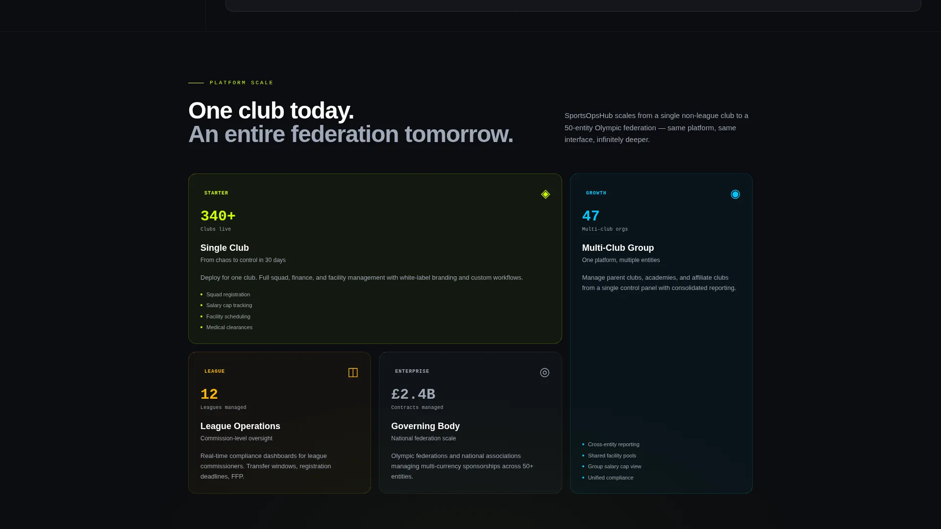 Sports ERP Landing Page Template