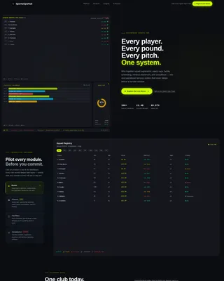 Sports ERP Landing Page Template