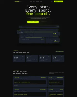 Sports Analytics Knowledge Base Landing Page