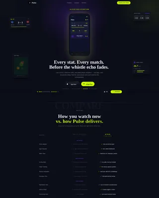 Dynamic Sports App Landing Page Template