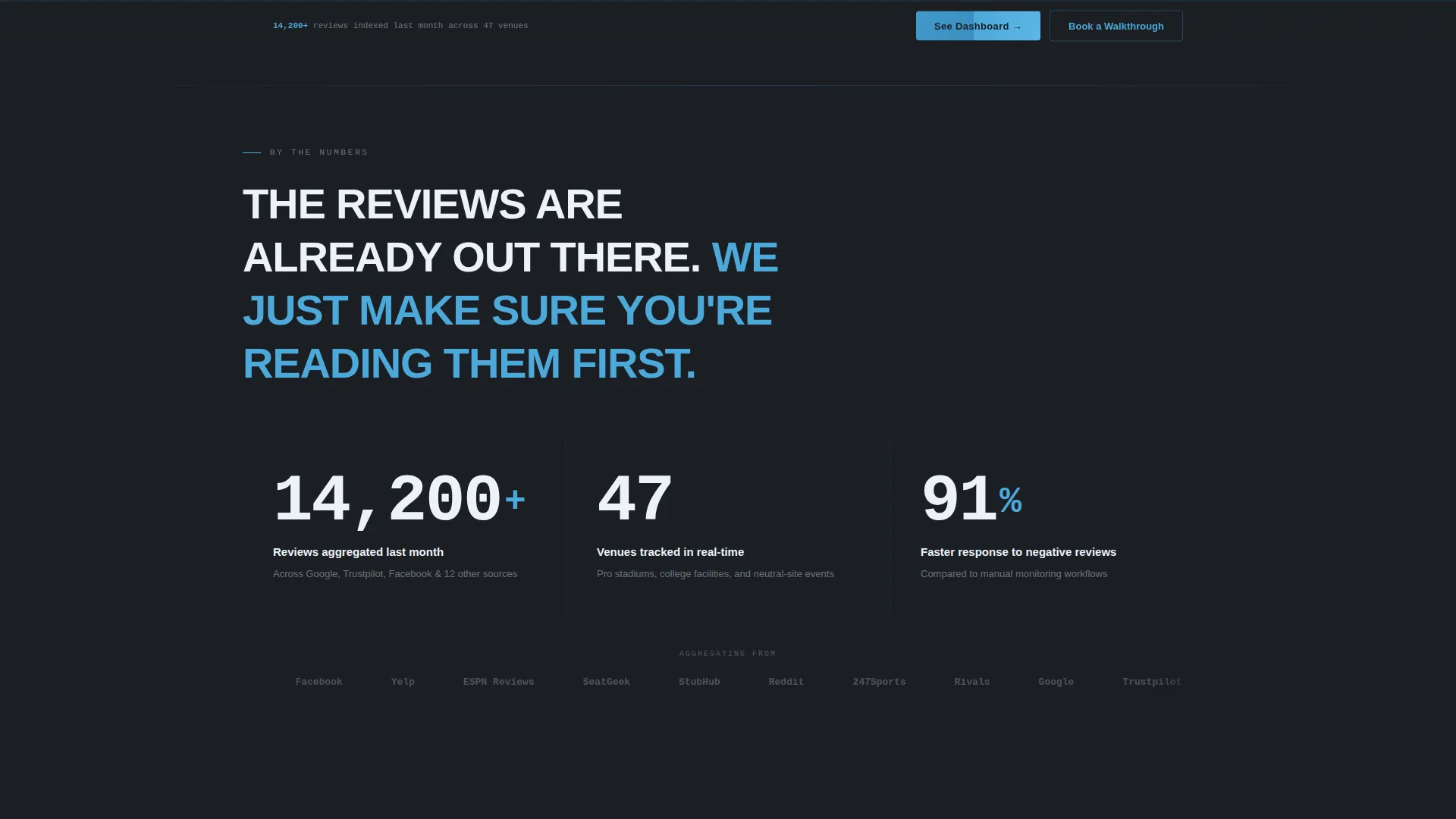Sports Review Management Landing Page Template