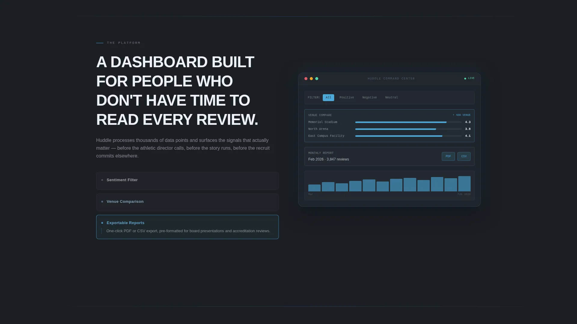Sports Review Management Landing Page Template