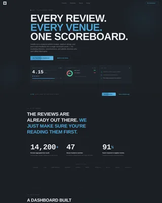 Sports Review Management Landing Page Template