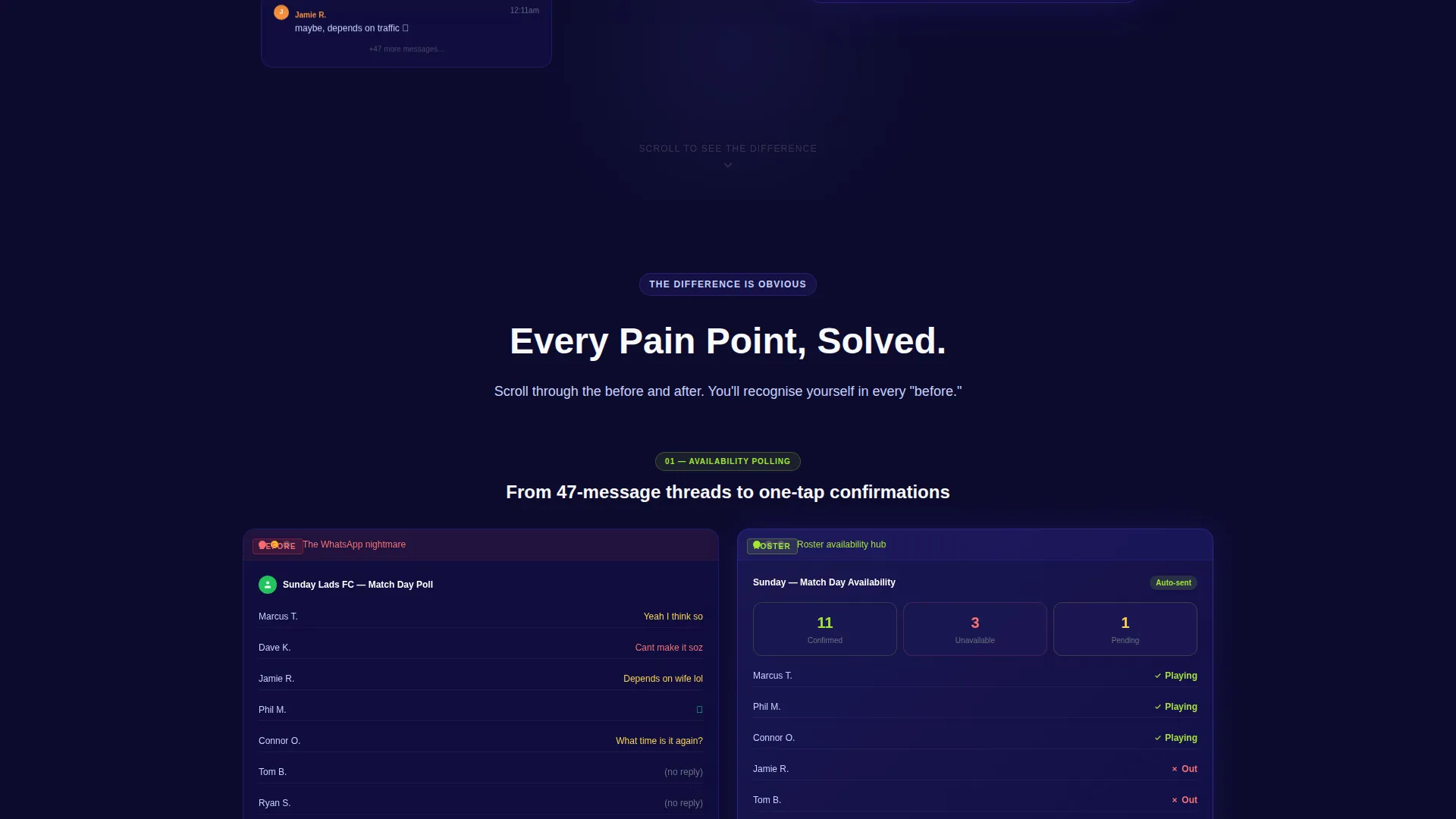 Sports Team Management Landing Page Template