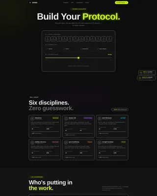 Sports Training Landing Page Template