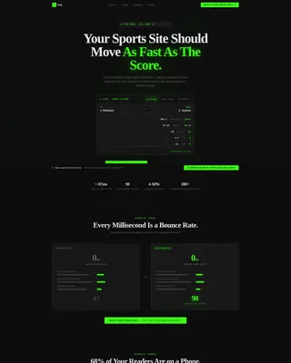 Athletic Performance Landing Page Template