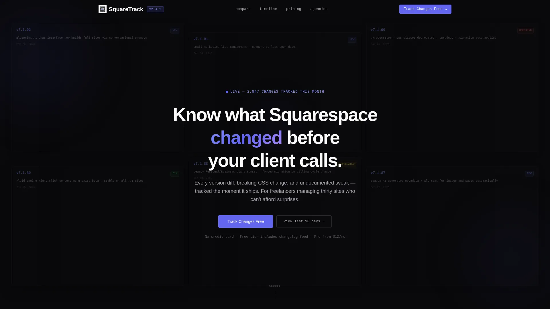 Precision Changelog | Free Website Template | Rocket
