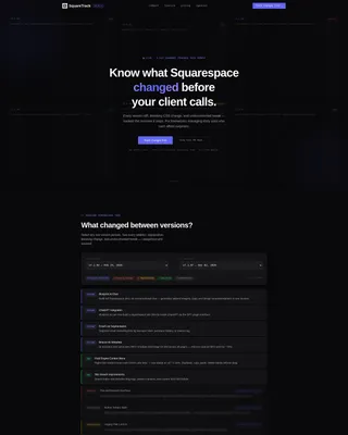 Precision Changelog | Free Website Template | Rocket