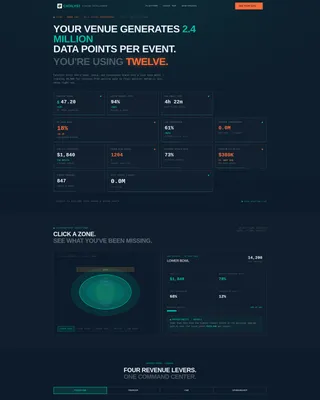 Stadium CRM Landing Page Template for Venue Operators